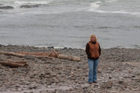 Syl op het strand aan de Oregon Coast